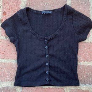 Brandy Melville black crop top